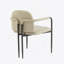 Chaise de salle à manger avec cadre en fer, ensemble de 2 - espresso et kaki-1013743171-1013743168