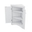 Armoire de coin triangulaire avec tablettes personnalisables et portes chics-118743574