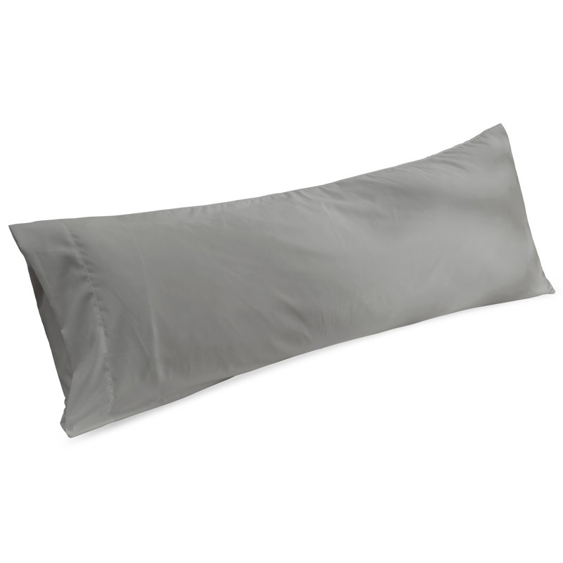 Taie d'oreiller pour le corps doublement brossée et douce pour la peau, Gris