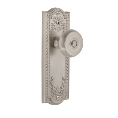 Grandeur Parthenon Plate Passage with Bouton Door Knob