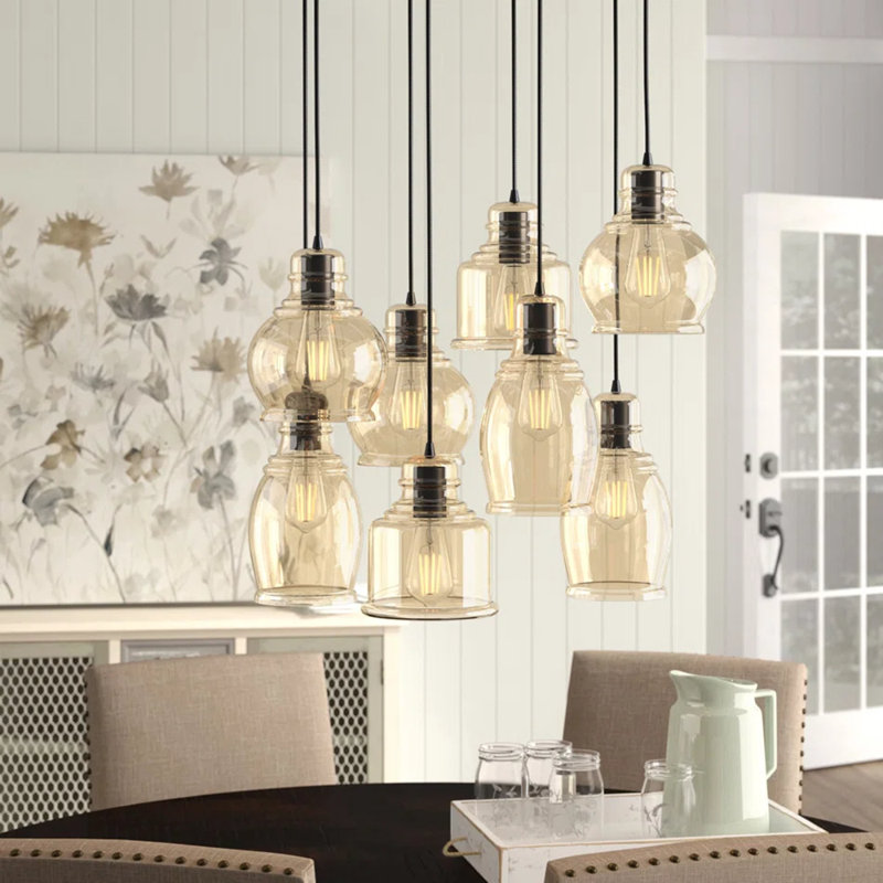 Lustre cylindrique à intensité variable 8 lumières Tresckow