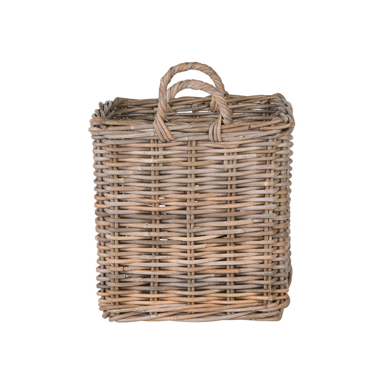 Panier carré en osier Ayriauna, Petit - H 19 po x l 16 po x P 16 po