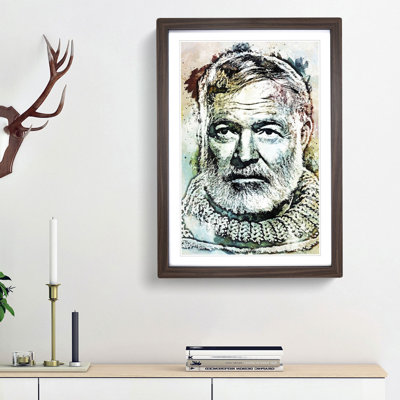 Ernest Hemingway in Abstract - Picture Frame Painting Print