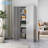 Metal Garage Storage Cabinet with Lock,71" Locking Tool Cabinet with 2 Doors and 4 Adjustable Shelves for Garage, Office, School, White-149831722