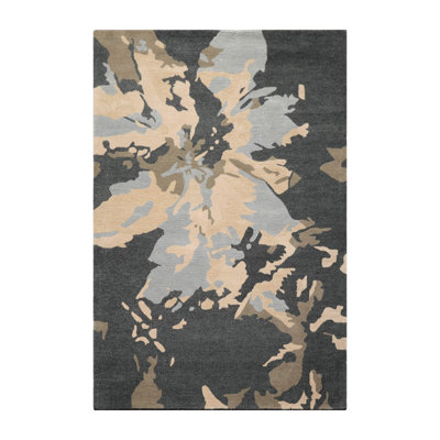 Hand Tufted Wool Multi Size Slate Gray Modern Oriental Area Rug