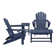 Ensemble de 4 chaises d'extérieur en poly Adirondack avec table d'appoint et table basse