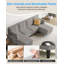 Canapé modulaire en forme de U 87 po, canapé 4 places en velours froid avec 2 repose-pieds amovibles, gris clair-123028593