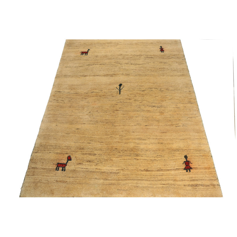 One-of-a-Kind 3’9” X 5’4” Hand Knotted Area Rug