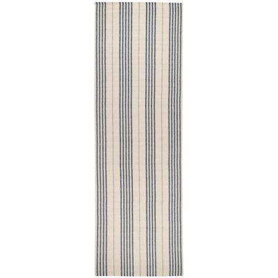 Conway Blue Handwoven Cotton Rug