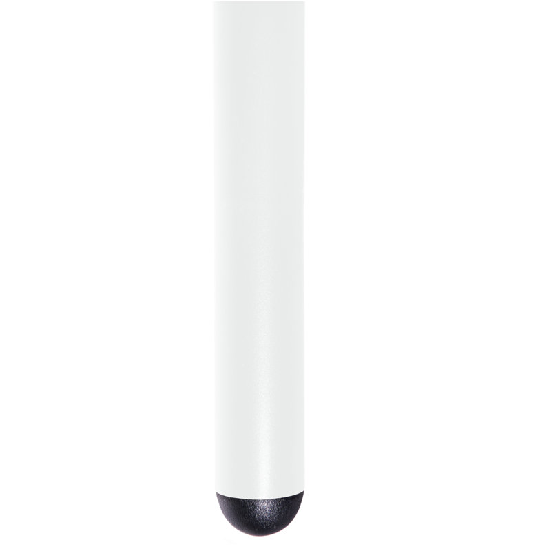 Rabia Round Patio Dining Table with Glass Top and Aluminum Base, White