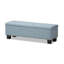 Banc de rangement rembourré en polyester Ahrens au fini bleu clair, H 17,32 po x l 52,17 po x P 16,73 po-210987866-196630282