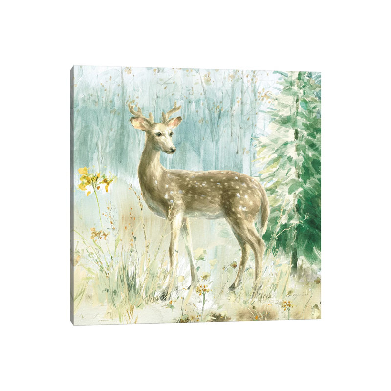 «Meadows Edge III» par Danhui Nai - reproduction d'art, H 12 po x l 12 po x P 0,75 po, Toile tendue, Pas de tapis