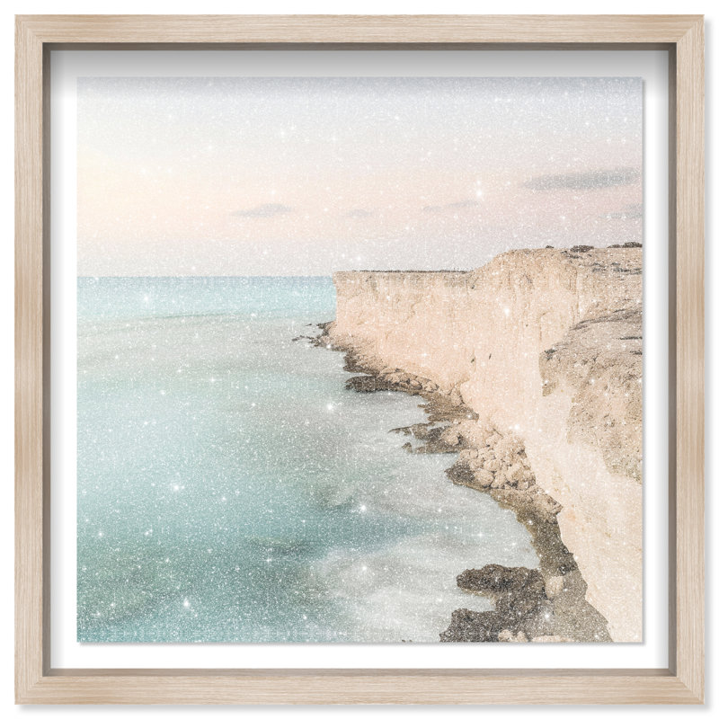 Coastal Edge I Print by Oliver Gal, 41.5" H x 41.5" W, Natural Oak Shadowbox
