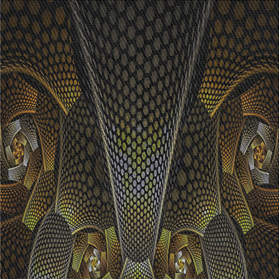 Tapis jaune/noir tissé à la machine