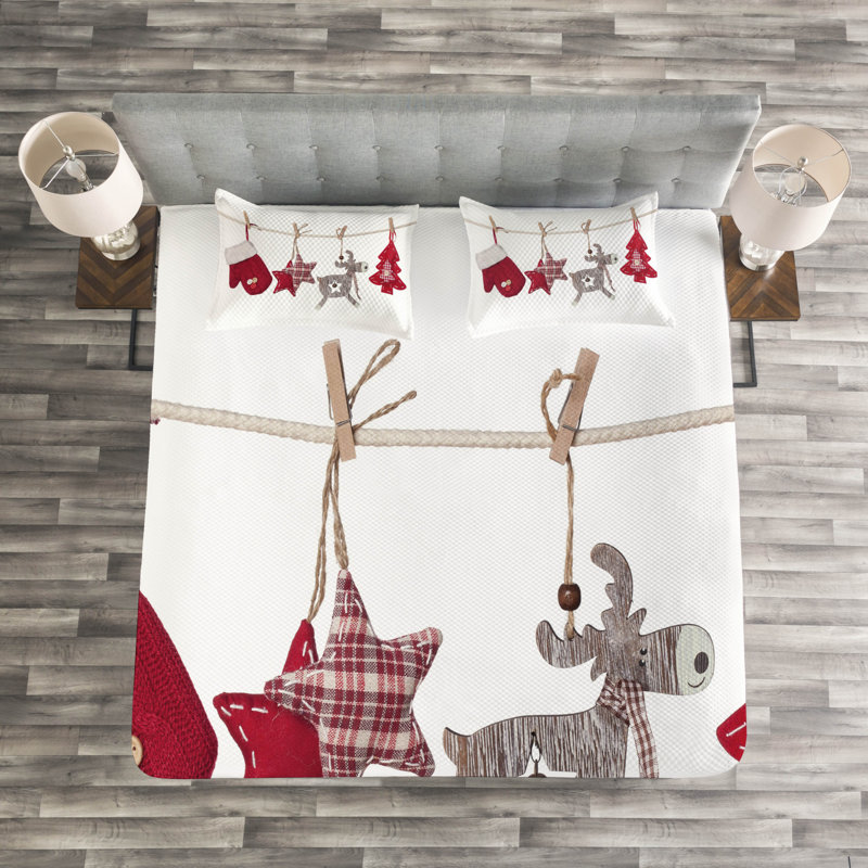 Adellyn No Pattern And Not Solid Colour Bedspread with Pillowcases Included, 220 x 264 cm