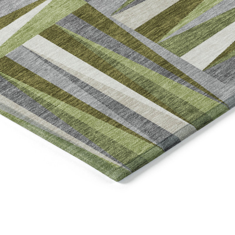 Tapis intérieur / extérieur lavable géométrique 10 pi x 14 pi HomeRoots