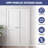 80"H Primed 2-Panel Manufactured Wood Slab Doors Without Hardware Kit, 2 Door Slabs Included-106718206