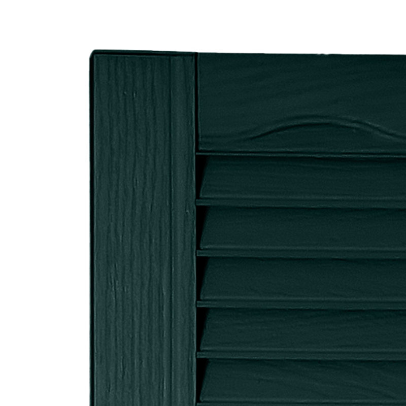 Volet à persiennes sur mesure avec dessus cathédrale, 41", Vert ébène, 9"