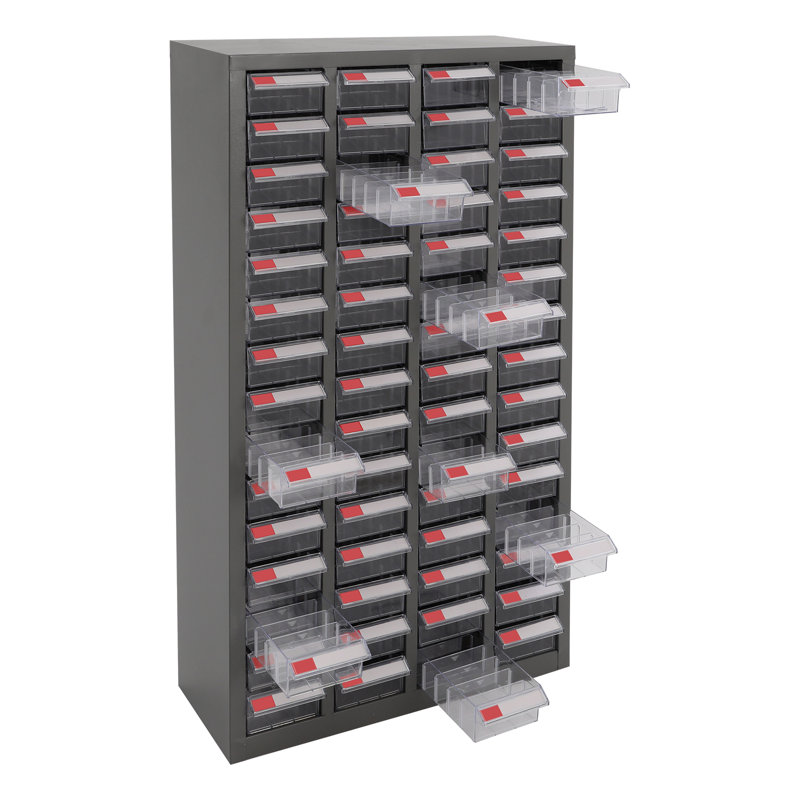 Hardware Tools Storage Cabinet, 60 Drawers Tools Storage Cabinet, Clear