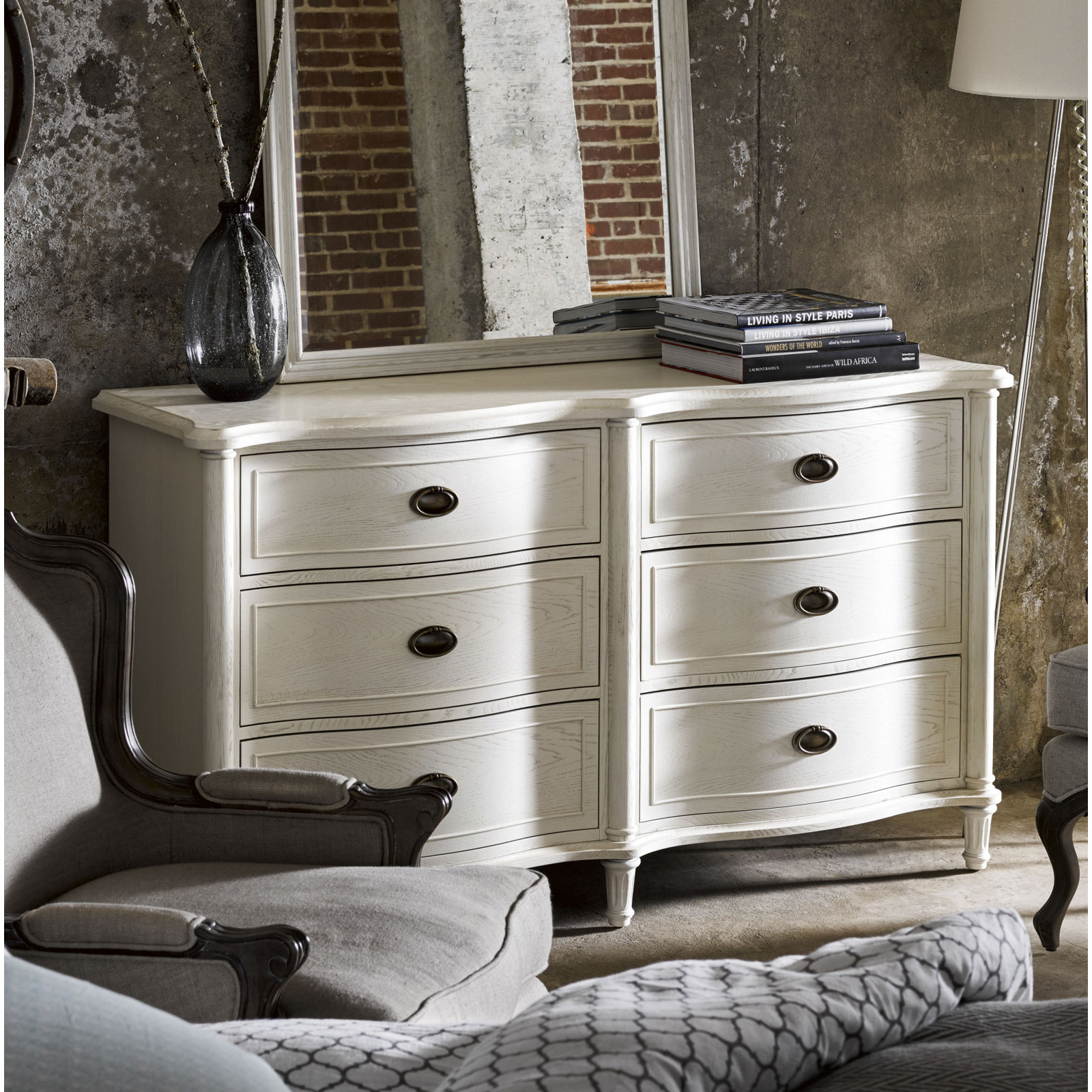 Watson 64" Oak Dresser, Cream
