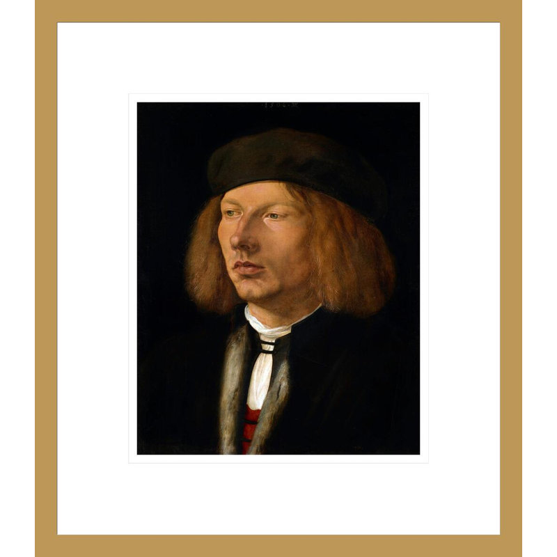 Portrait de Burkhard de Spire par Albrecht Dürer, impression giclée sur cadre, H 15,71 po x l 13,75 po