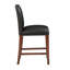 Siège confortable en similicuir brun avec tabouret de comptoir à ressorts