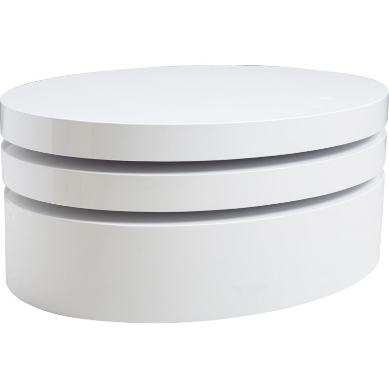 Table basse Jaydon, Blanc lustré