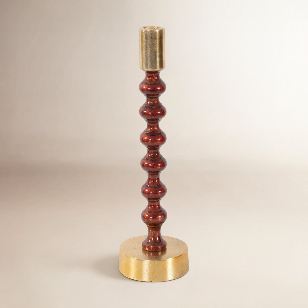 Candlestick Holder, 12" H x 4" W x 4" D