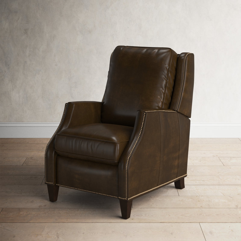 Chantey Recliner, Sarzana Fortress Brown Genuine Leather