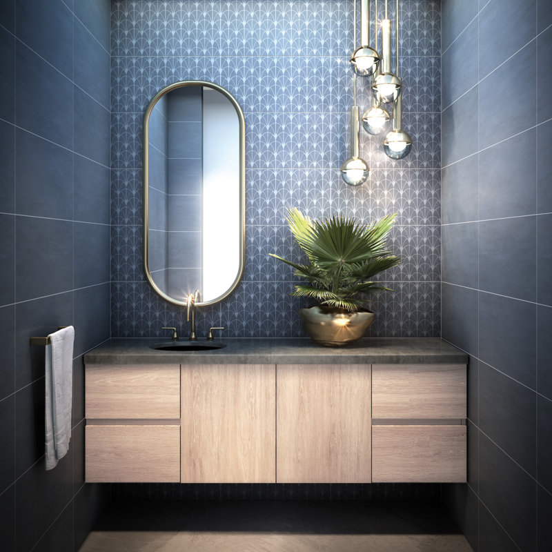 Carreau de porcelaine 12 po x 24 po Wave, Algues