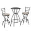 Ensemble de 3 tables de bar et chaises