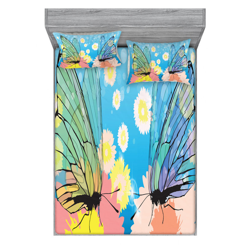 Microfiber Sheet Set, Queen Sheet Set with Fitted Sheet