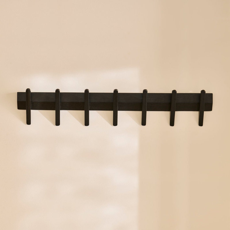 Solid Wood Wall 7 - Hook Wall Mounted Coat Rack