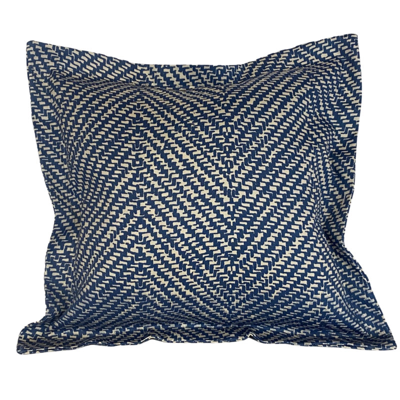 Chevron Reversible Pillow Cover, Blue