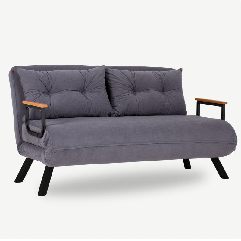 Bigham 2 Seater Clic Clac Sofa Bed, Grey