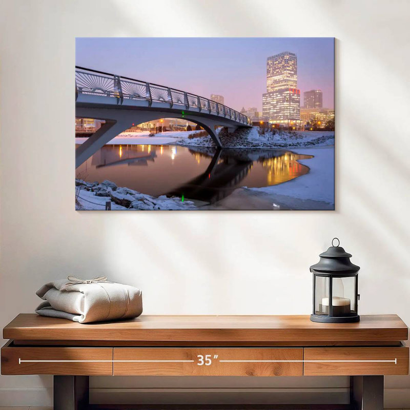 Nicci Milwaukee Winter Reflections, 16" H x 24" W