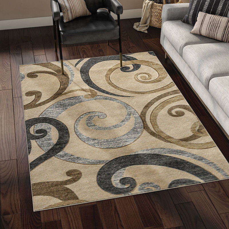 Rouveroy Abstract Indoor Rug, Rectangle 8' x 10'