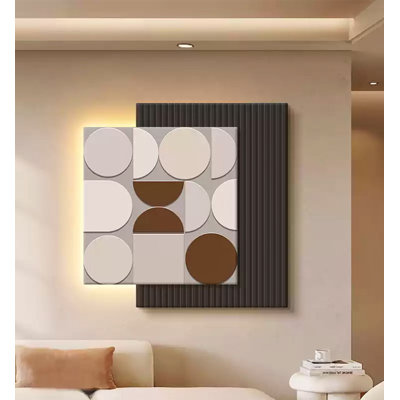 Décoration murale avancée en grès à DEL minimaliste