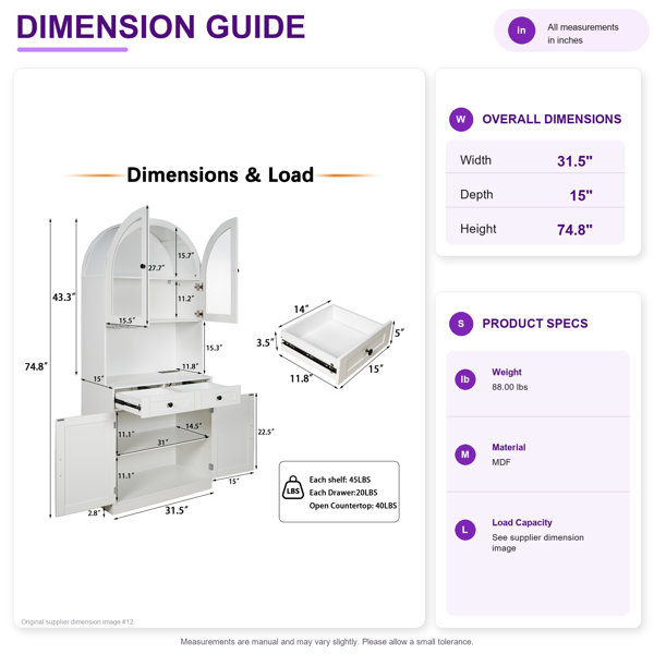 Dimensions du produit