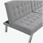 Structure en bois, pieds en acier inoxydable, futon, canapé-lit gris-9826600