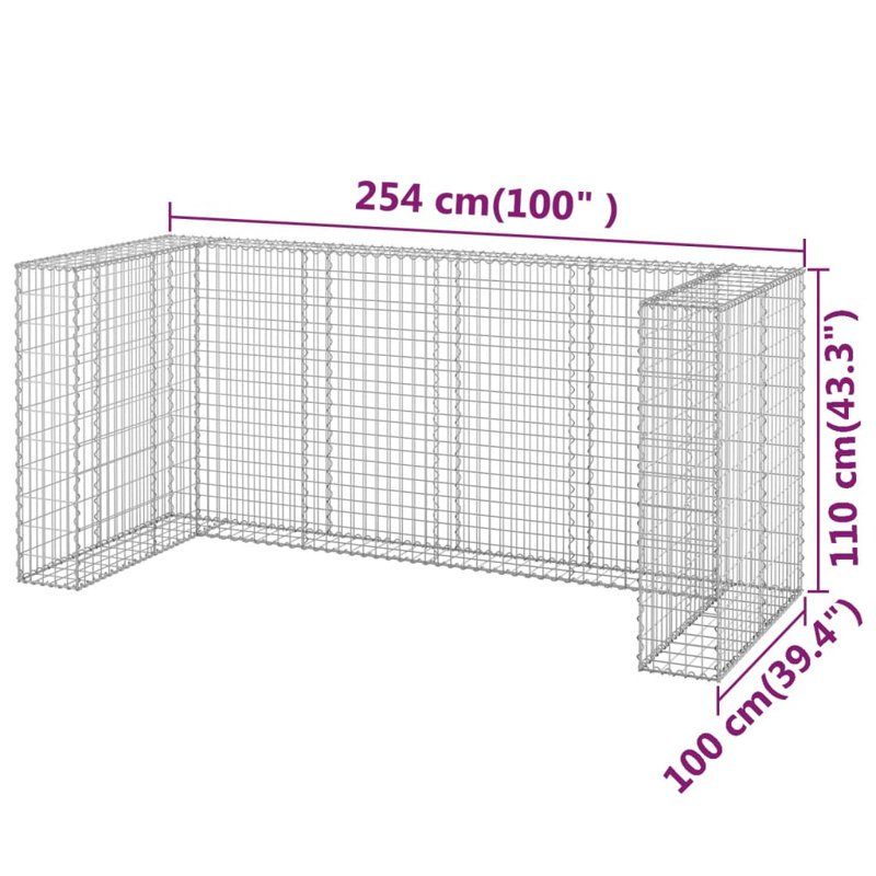 Panneau de clôture en métal argenté, H 43,3 po x l 100 po x P 39,4 po