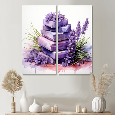 Purple Lavender Batjhroom Soap I - Purple Canvas Prints