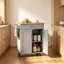 32.75 " W Kitchen Cart with Solid Wood Top