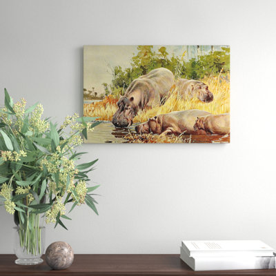Wilhelm Kuhnert - Wrapped Canvas Painting