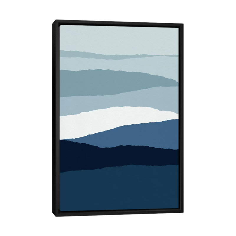 «Abstract II», impression sur toile, H 26 po x l 18 po x P 1,5 po, Toile avec cadre noir, Pas de tapis