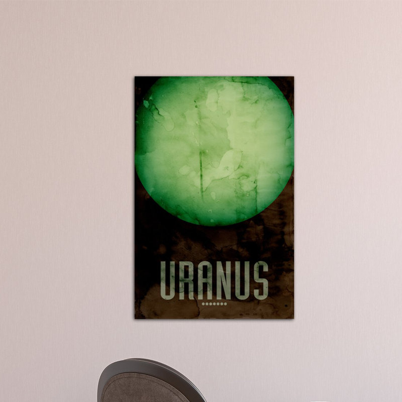 « the planet uranus », impression sur toile tendue, H 61 po x l 41 po x P 1,5 po, Pas de tapis, Toile tendue