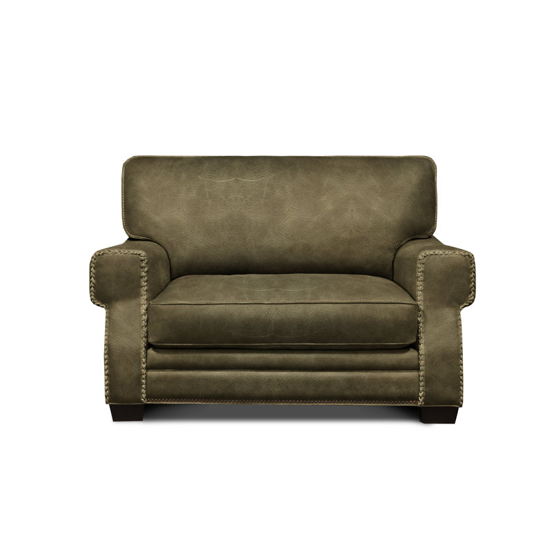 Stafford Leather Armchair, Steel (Coyote), Espresso