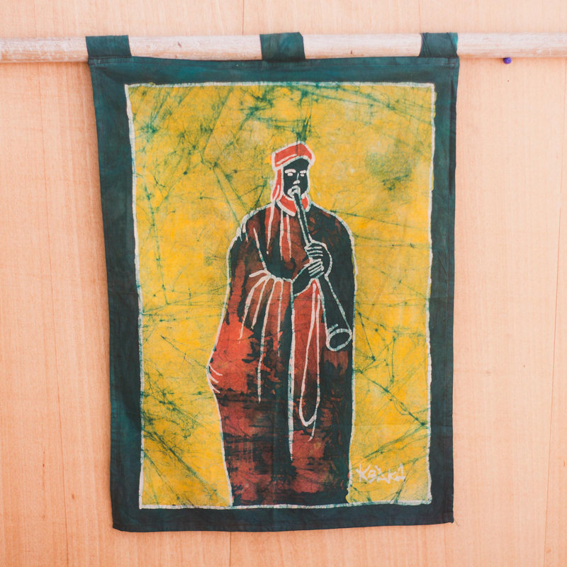 Tapisserie à musiciens ghanaian batik