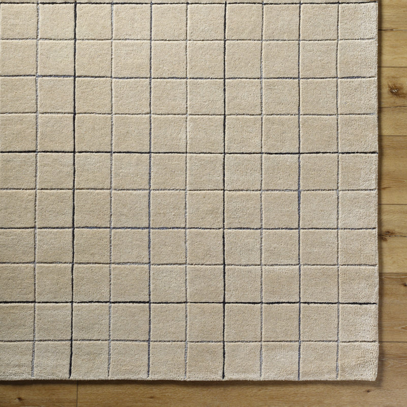 Mallory Gray Hand Tufted Area Rug, Rectangle 2' x 3'