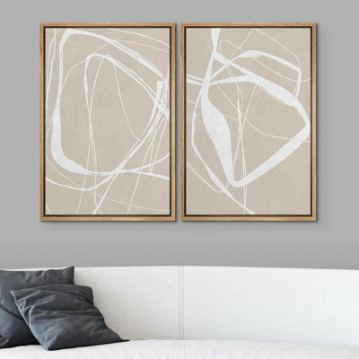 «White Line Over Contrast Green», 2 pièces